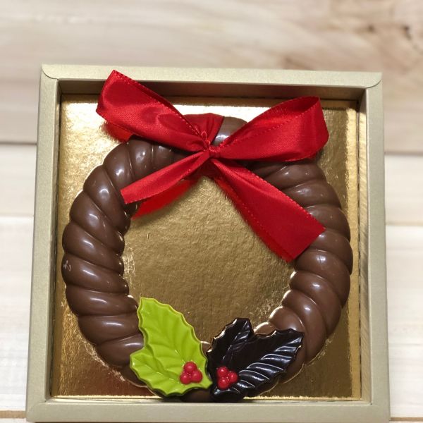 Kerstkrans luxe in kraft doosje